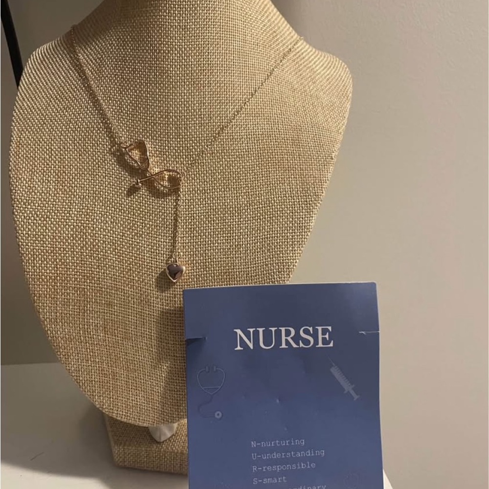 Gold Heart Nurse Necklace